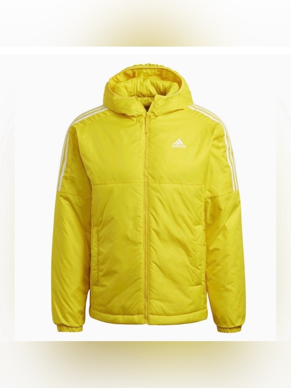 Adidas Essentials 3-Stripes Insulated
Hooded Jacket.